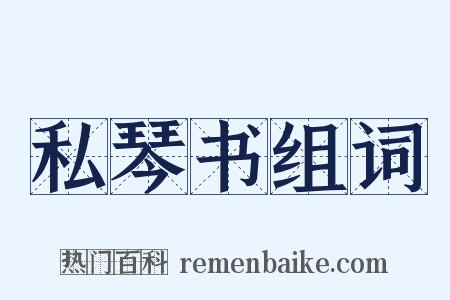 私琴书组词是什么意思的图片